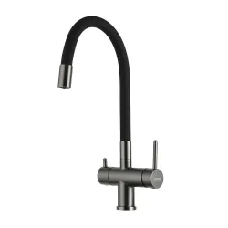 G4398-39 кухня під осмос одноваж. вис. силікон. вилив лат. гайка ?35 (чорний/гангрей) {8/1} G4398-39 кухня під осмос одноваж. вис. силікон. вилив лат. гайка ?35 (чорний/гангрей) {8/1}