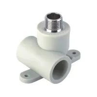 Трійник із зовнішньою різьбою ITAL 20 мм х 1/2" з настінним кріпленням