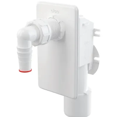 APS4 Сифон для пральної машинки білий під штукатурку {40}