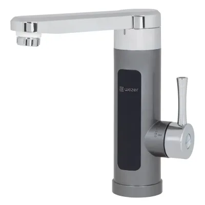 Проточник SDR-H16T-Grey умивальник поворот. вилив гайка (3,3 кВт + датчик темп.) {10/1}