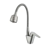 POD4D-04 кухня одноваж. рефлектор. вилив нерж. сталь гайка ?35 (сатин) {10/1}