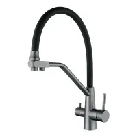 INX4A-08 GUNGREY кухня пiд осмос однов. гнуч. силiкон.вилив нерж сталь гайка ?35 (гангрей) {10/1} INX4A-08 GUNGREY кухня пiд осмос однов. гнуч. силiкон.вилив нерж сталь гайка ?35 (гангрей) {10/1}