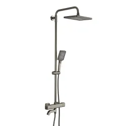 G2491-9 душ. система термостат 3х функц. одноваж. лат. ?35 (гангрей) {3/1}