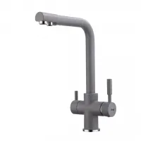 Змішувач для кухні Frap F4352-22 на дві води, сірий Змішувач для кухні Frap F4352-22 на дві води, сірий