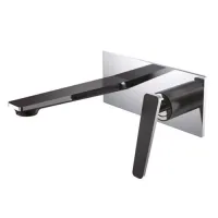 Змішувач для умивальника Frap F1057-22, чорний/хром Змішувач для умивальника Frap F1057-22, чорний/хром