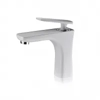 Змішувач для раковини FAOP A1003-8, білий-хром