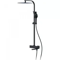 Душова система з термостатом FAOP A2409-60, вилив - перемикач на лійку, 3-режими, чорний