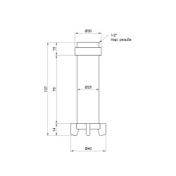 Фільтруючий картридж Icma для фільтрів 1/2" х3/4" №752 Фільтруючий картридж Icma для фільтрів 1/2" х3/4" №752