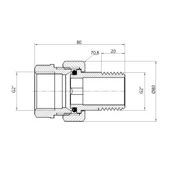 Американка 2" пряма Forte Американка 2" пряма Forte