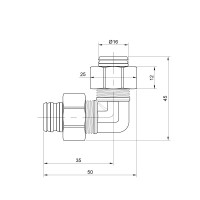 Коліно 16 * 16 SD