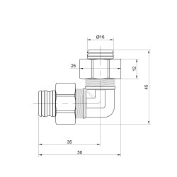 Коліно 16 * 16 SD Коліно 16 * 16 SD