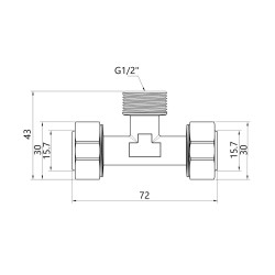 Трійник 20 * 1/2 зовнішня * 20 SD Трійник 20 * 1/2 зовнішня * 20 SD