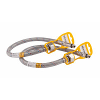 Шланг до води нержавіюче оплетення у силіконі 40см М10 (пара) Forte