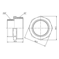 Ніпель 2" зовнішня * 1 1/2" зовнішня Forte Ніпель 2" зовнішня * 1 1/2" зовнішня Forte