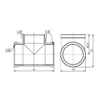 Трійник 1 1/2" внутрішня * 1 1/2" внутрішня * 1 1/2" внутрішня Forte