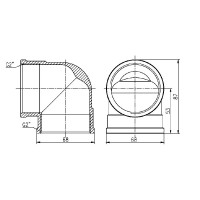 Коліно 2" внутрішня * 2" внутрішня Forte