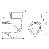 Коліно 1" внутрішня * 1" зовнішня Forte