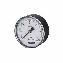 Манометр Icma 1/4" 0-6 бар, заднє підключення №243 Манометр Icma 1/4" 0-6 бар, заднє підключення №243