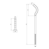 Кріплення на чавунні радіатори 10 * 280мм
