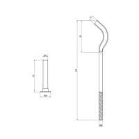 Кріплення на алюмінієвий радіатор 9 * 250мм SD