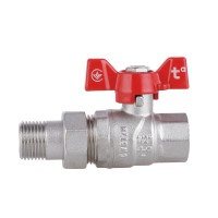 Кран кульовий з американкою 1/2 прямий Forte Кран кульовий з американкою 1/2 прямий Forte