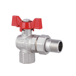 Кран кульовий з американкою 1/2 Forte кутовий Кран кульовий з американкою 1/2 Forte кутовий