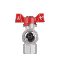 Кран кульовий з американкою 1/2 Forte кутовий