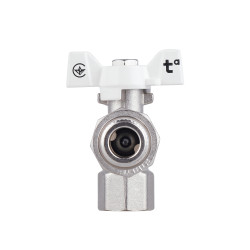 Кран кульовий "Американка" SD Forte 1\2" з антипротіканням кутовий SF223W15