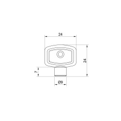 Ключ металевий Icma для крана Маєвського №718 Ключ металевий Icma для крана Маєвського №718