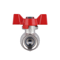 Кран кульовий 1/2" внутрішня * 1/2" внутрішня з накидною гайкою прямий Forte