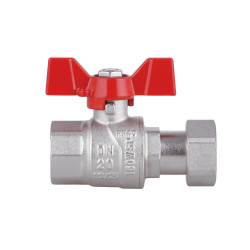 Кран кульовий 3/4" внутрішня * 3/4" внутрішня з накидною гайкою прямий Forte