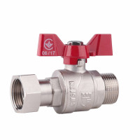 Кран кульовий 1/2" внутрішня * 1/2" зовнішня з накидною гайкою прямий Forte Кран кульовий 1/2" внутрішня * 1/2" зовнішня з накидною гайкою прямий Forte