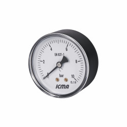Манометр Icma 1/4" 0-10 бар, заднє підключення №243 Манометр Icma 1/4" 0-10 бар, заднє підключення №243