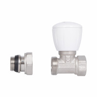 Кран радіаторний SD Forte Powerful 1/2" ВЗ з антипротіканням прямий SF230W15 SF230W15