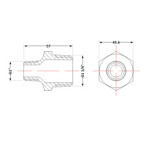 Ніпель чавунний 1 1/4" зовнішня * 1" зовнішня