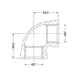 Коліно чавунне 2" внутрішня * 2" внутрішня Коліно чавунне 2" внутрішня * 2" внутрішня