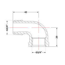 Коліно чавунне 3\4" внутрішня * 3/4" зовнішня Коліно чавунне 3\4" внутрішня * 3/4" зовнішня