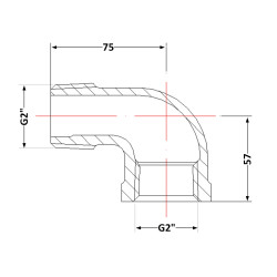 Коліно чавунне 2" внутрішня * 2" зовнішня Коліно чавунне 2" внутрішня * 2" зовнішня