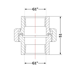 Американка 1" внутрішня - 1" внутрішня чавун Американка 1" внутрішня - 1" внутрішня чавун