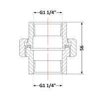 Американка 1 1/4" внутрішня - 1 1/4" внутрішня чавун Американка 1 1/4" внутрішня - 1 1/4" внутрішня чавун