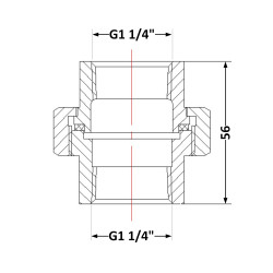 Американка 1 1/4" внутрішня - 1 1/4" внутрішня чавун Американка 1 1/4" внутрішня - 1 1/4" внутрішня чавун