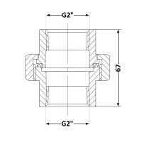 Американка 2" внутрішня - 2" внутрішня чавун