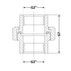 Американка 2" внутрішня - 2" внутрішня чавун Американка 2" внутрішня - 2" внутрішня чавун