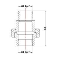 Американка 1 1/4" внутрішня - 1 1/4" зовнішня чавун
