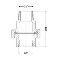 Американка 2" внутрішня - 2" зовнішня чавун Американка 2" внутрішня - 2" зовнішня чавун