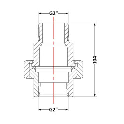 Американка 2" внутрішня - 2" зовнішня чавун Американка 2" внутрішня - 2" зовнішня чавун