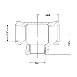 Трійник чавунний 2" внутрішня Трійник чавунний 2" внутрішня