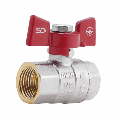 Кран кульовий SD Plus 1\2" ВР для води (метелик) SD602NW15PN40 Кран кульовий SD Plus 1\2" ВР для води (метелик) SD602NW15PN40