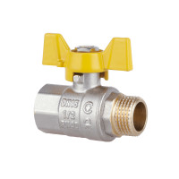 Кран кульовий SD Plus 1\2" ВЗ для газу (метелик) SD607NG15PN40