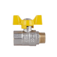 Кран кульовий SD Plus 1\2" ВЗ для газу (метелик) SD607NG15PN40